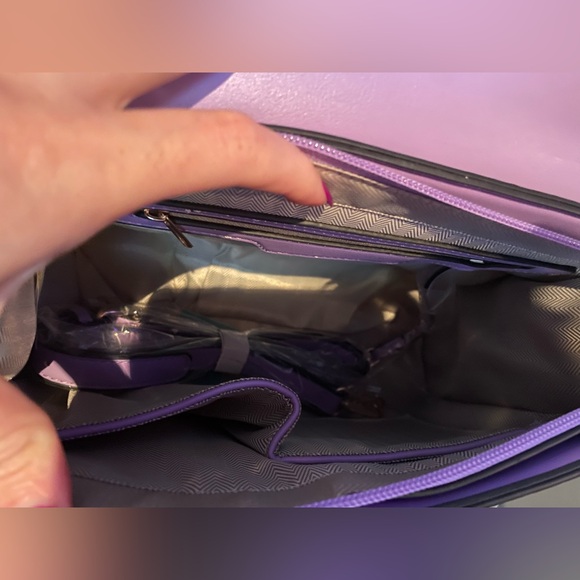 Brand New Vegan Leather Handbag in Purple, Green, and Gold ✨ - Picture 10 of 11